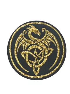 Nažehlovačka čierna "zlatý drak" 