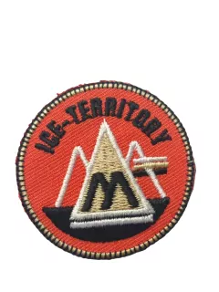 Nažehlovačka pomarančovo-červená "vzorovaná"