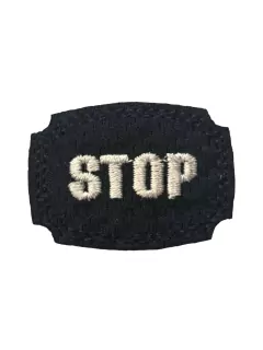 Nažehlovačka čierna "STOP"