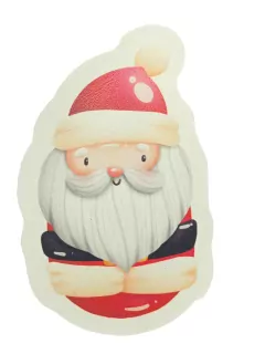 Nášivka koženková biela "Santa Clause"