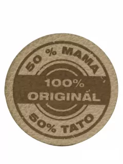 Nášivka koženková béžová "100 % originál"