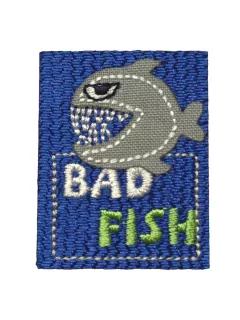 Nažehlovačka modrá "BAD FISH" 