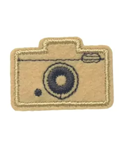 Nažehlovačka béžová "fotoaparát"