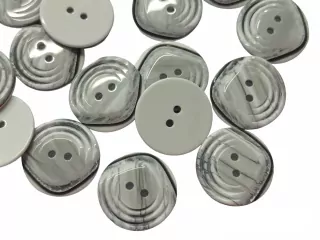 Gombík "bielo-sivý" - 23 mm