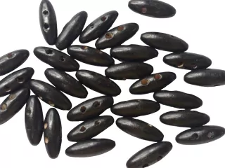 Gombík drevený čierny "oliva" 