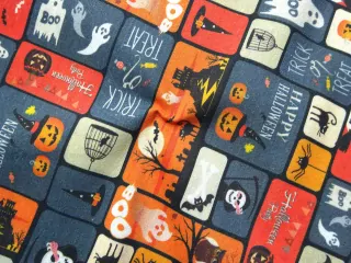 Poťahovka sivo-pomarančová "Halloween"