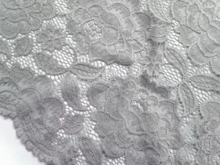 Krajka elastická sivá "kvety" 