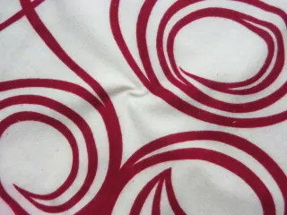 Flanel maslový "bordové kruhy" - zbytok