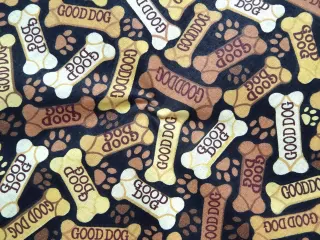 Bavlna tmavohnedá "GOOD DOG" 