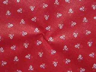 Bavlna červená "drobný kvet" 