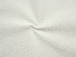 Bavlna smotanová "biele lístky na stonke" 