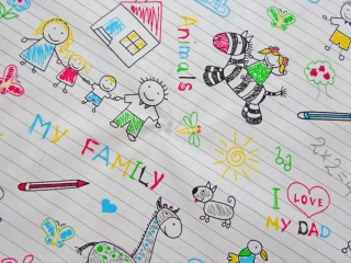 Bavlna biela "my family"