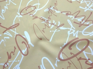 Šatovka Edita béžová "písmená" - Slovenská tlač