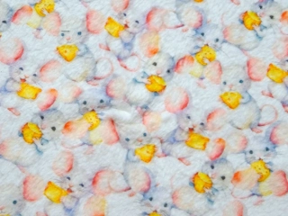 Fleece biely "myška"