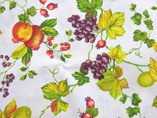 Poťahovka biela "ovocný sad" 