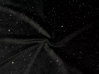 Úplet Velur s glitrami "čierny" 