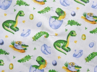 Bavlna biela "dinosaurus"