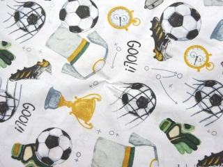 Bavlna biela "futbal" 
