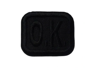 Nažehlovačka čierna "OK" 