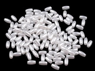 Korálik plastový "biely" - 10 g