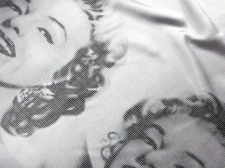 Satén biely "Marylin Monroe" - zbytok 