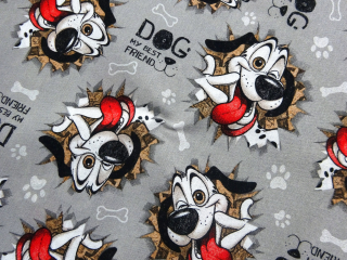 Poťahovka sivá "DOG. MY BEST FRIEND"