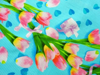 Utierkovina tyrkysová "tulipány" 
