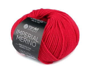 Vlna Imperial Merino "červená" 