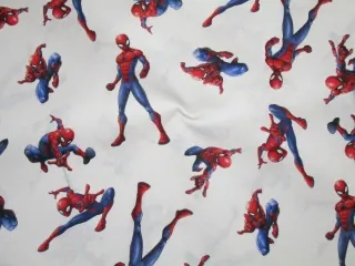 Bavlna biela "spiderman" - licencovaná
